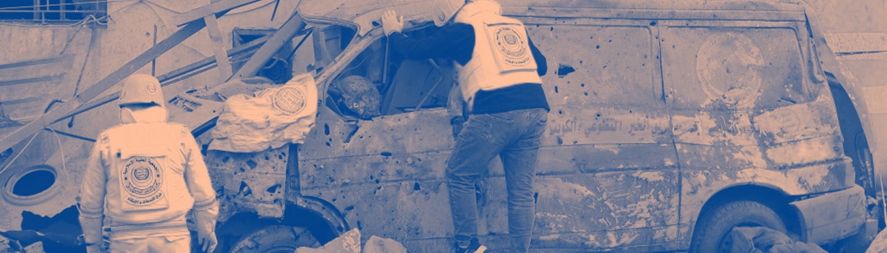 destroyed ambulance lebanon